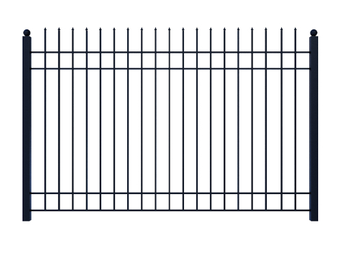 Забор металлический секционный модель СПР-003